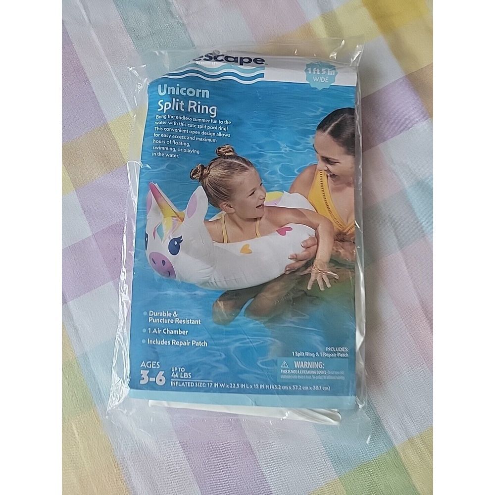 Unicorn Pool Float for Youth by Bluescape- w/ repair patch NEW SEALED